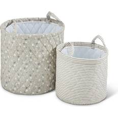 Grey Small Storage Kid's Room Ickle Bubba Cosmic Aura Pack of 2 Storage Baskets-Grey