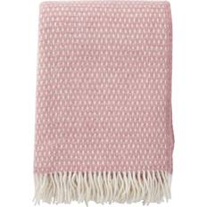 Klippan plaid Klippan Yllefabrik Knut Uld Plaid Tæppe Pink (200x130cm)