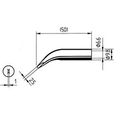 Ersa 0832WD Loddespids Mejselform, bøjet Indhold