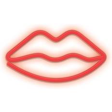 Forever Light Lips Neon LED Lámpara de mesa 15cm