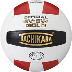 Volleyball Tachikara Official SV-5W Gold Leather Volleyball Scarlet/White/Black
