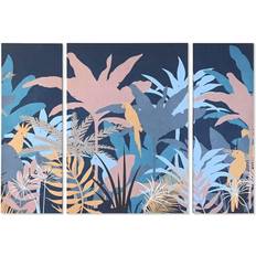 Bleu Tableaux d'affichage Dkd Home Decor Set of 3 Colonial 140 x 3.8 x 100 cm Tableau d'affichage