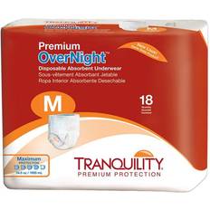 Tranquility Adult Absorbent Underwear Premium OverNight Pull On with Tear Away Seams White Count