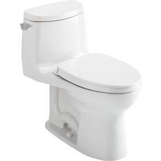 Toilets Toto Cotton White Elongated Standard Height WaterSense Toilet 12-in Rough-In Size with Bidet (Ada Compliant) MS604124CUFG-01