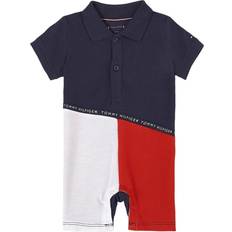 Elastaani Playsuits Tommy Hilfiger Logo Block Colored Romper - Twilight Navy