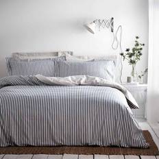 Blue stripe linen duvet set The Linen Yard Hebden Duvet Cover Blue, Grey (26x22cm)