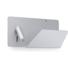 A Apliques de pared FARO BARCELONA Suau Derecha Gris Plata USB Led 3W 3000K Aplique de pared