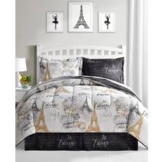 Multi Colored Bed Linen FairField Square Collection Paris Gold Bed Linen Gold, White, Black (218.4x167.6)