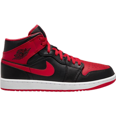 Nike Air Jordan 1 Mid GS - Black/Fire Red/White