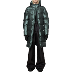 Rains Long Puffer Jacket Unisex - Silver Pine