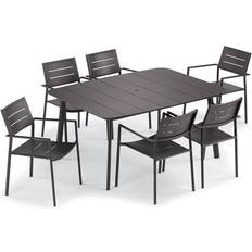 Outdoor Durable Tables Oxford Garden Eiland Dining Set 29.8x63" 7