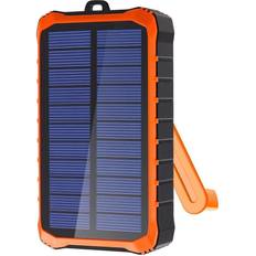 Prepper Solar Powerbank 12.000mAh 2 x USB-A Sort Orange