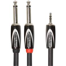 Roland Black 3.5Mm Trs-Dual 1/4 Y Interconnect Cable