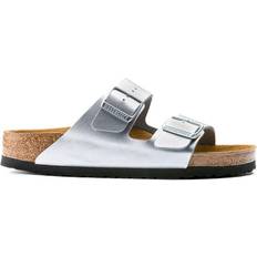 Dame - Sølv Sandaler Birkenstock Arizona Birko-Flor - Silver