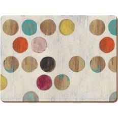 Cloths & Tissues Creative Top Retro Spot Premium Place Mat Brown, Multicolour, Blue, White (30x22.8cm)