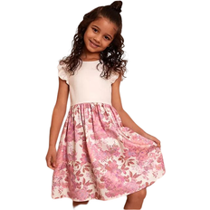 Chi Chi London Ruffle Floral Print Midi Dress - Pink (91045YGPI)