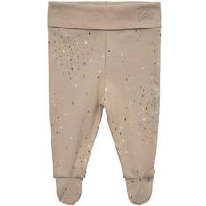 Glitter Byxor Barnkläder Petit by Sofie Schnoor Trousers with Feet - Dark Sand (PB552 -7085)