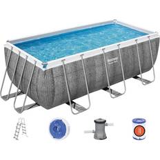 Pools Bestway Power Steel Frame Rectangular Pool Set 4.12x2.01x1.22m