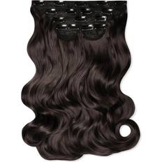 Thickening/Volume Extensions & Wigs Lullabellz Super Thick Natural Wavy Clip In Hair Extensions 22 inch 5-pack Dark Brown