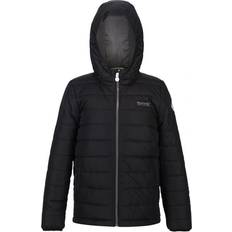 Regatta Kid's Helfa Insulated Quilted Hooded Jacket - Black (RKN100)