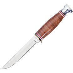 Ka-Bar Knive Ka-Bar KA-BAR Little Finn Fixed Blade SILVER/LEATHER Jagtkniv