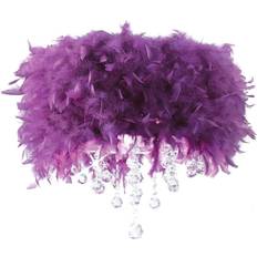 Purple Ceiling Flush Lights 09-diyas Ibis Ceiling Flush Light