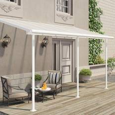 Transparent Auvents de Terrasse Blanc, Transparent Palram - Canopia Sierra Patio Cover