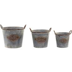 Dkd Home Decor Grå Metall Brun Shabby Chic Set