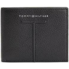 Tommy Hilfiger Mini räfflade läder plånböcker, Bds-Svart, Taglia Unica