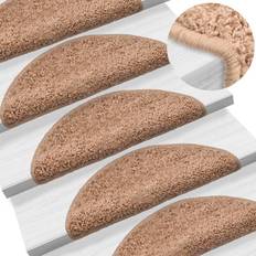 Rektangulära Trappmattor Be Basic 65x25 Beige cm