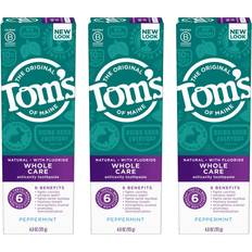 Dental Care Tom's of Maine s Whole Care Toothpaste Peppermint 4.0oz 3 Pack