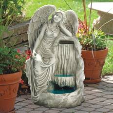 White Fountains Design Toscano Outdoor Fountains ancient - Resting Grace Angel Fountain