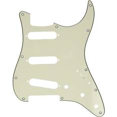 Plettri Fender Pickguard, Stratocaster S/S/S, 11-Hole Mount, Parchment P/B/P