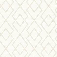 Chesapeake Brewster Home Fashions Trellis Wallpaper, Grey