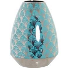 Turquesa Jarrones Dkd Home Decor Oriental Jarrón 24cm