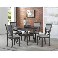 Round - Wood Dining Sets New Classic Furniture Gia Dining Set 47" 5