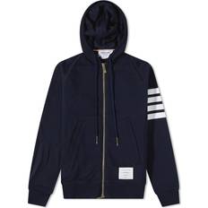 Thom Browne Classic Loopback 4 Bar Full Zip Hoodie Men - Navy