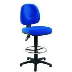 Blue Ergonomic Office Supplies Arista Medium Back Draughtsman Chair 700x700x840-970mm