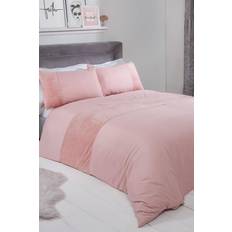 Sienna Nalle glitter fleece sängklädesset Påslakan Silver, Röd, Rosa (200x)