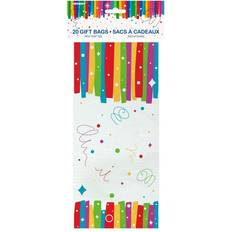 Papiers cadeaux Unique Party Sachets à bonbons transparents motif "ARC-EN-CIEL" (x20) Orange