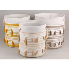 Dkd Home Decor Polyester Bomuld Frynse Boho 43 Kurv 3stk
