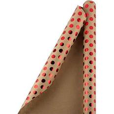 Brown Party Supplies Jam Paper Red Foil Polka Dots Gift Wrap MichaelsÂ Red One Size