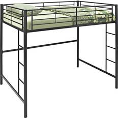 Kid's Room Walker Edison Timothee Urban Industrial Metal Twin Over Loft Bunk Bed 41.8x79"