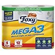 Carta igienica Foxy MEGA3 Papel Higiénico Triple Duración 4 Rollos