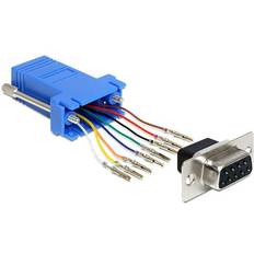 Rj 45 hun DeLock Adapter D-Sub9 -> RJ45 Bu/Bu Montagesatz