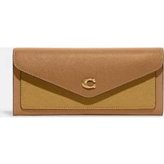 Coach Multicolored Wallets Coach Wyn Soft Wallet In Colorblock - Brass/light Camel Multi