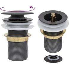 Onderste Kleppen vidaXL Afvoer pop-up zonder overloop 6,4x6,4x9,1 cm grijs