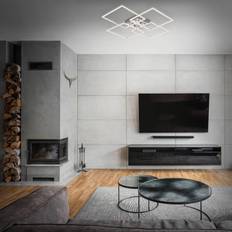 Lamper Briloner Frames LED-loftlampe, 4 Loftplafond