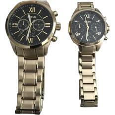 Fossil BQ2400SET Gold Tone Grant Men Couple Set