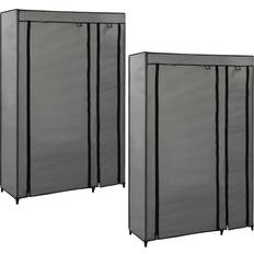 Gris Armoires vidaXL Folding Armoire 110x175cm 2pcs